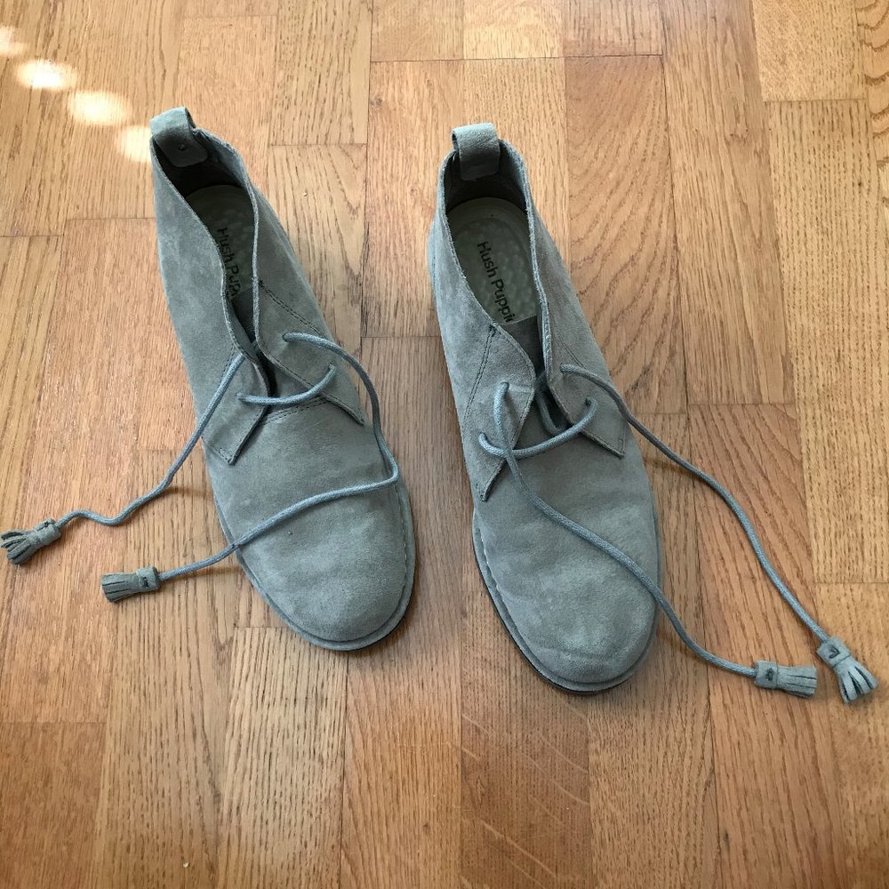 Hush Puppies Chukka Boots Taupe Suede
